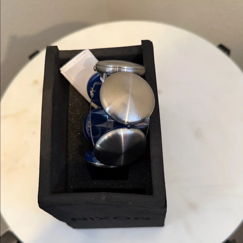 Noxin Blue and Silver and Blue Cuff watch. NWOT